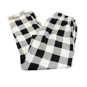 Black and White Checkered Pants size medium tie waist no brand